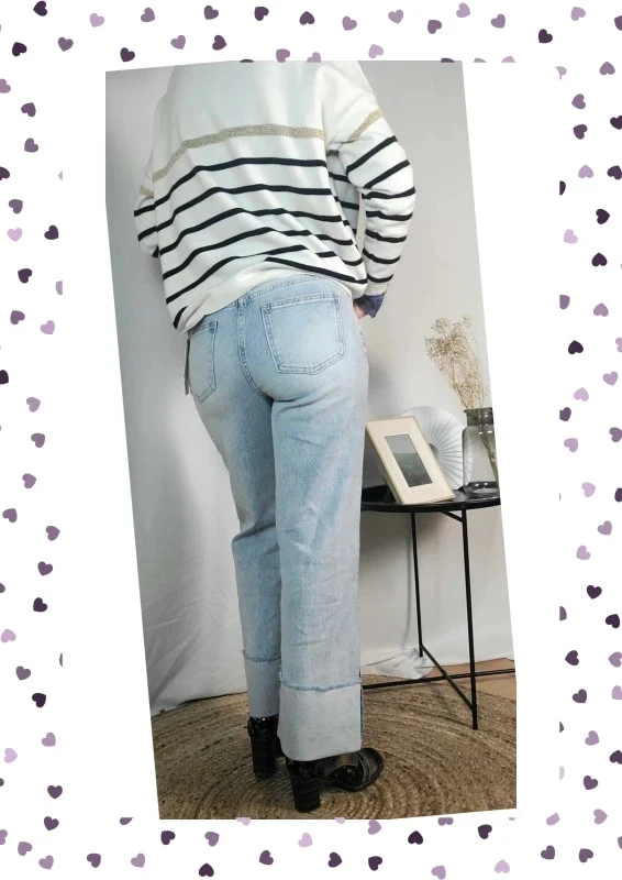 Jean con dobladillo amplio 🍒 - Talla alta / M - Marca Izzy – photo 2